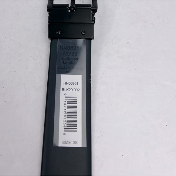 ORIGINAL PENGUIN MEN’S BLACK REVERSIBLE BELT, SMOOTH & TEXTURED BELT SIZE 38 - Picture 11 of 13